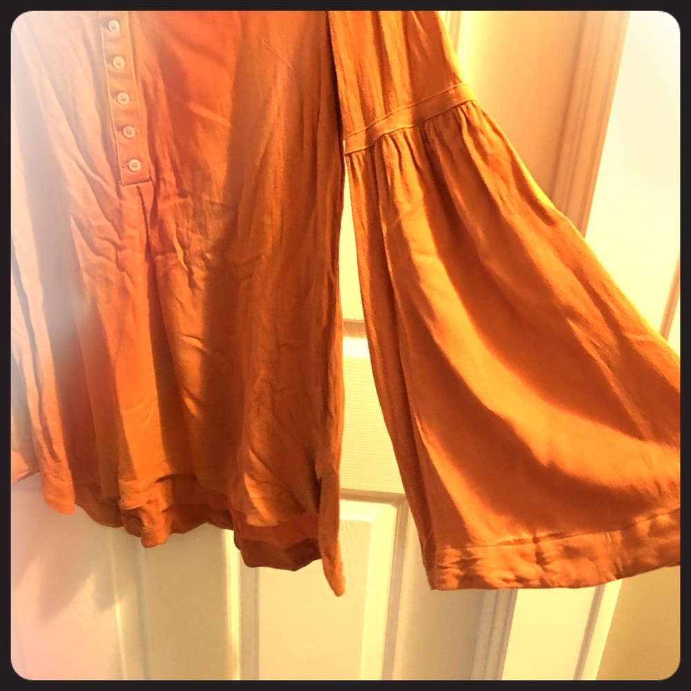 Burnt orange boho blouse